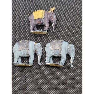 (3) Painted Was Elephants Metal Miniatures 25/30MM